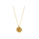 Aura Pendant, 22K gold plated textured organic design necklace.