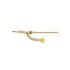 Aura Pendant chain, 22K gold plated necklace with adjustable clasp detail.