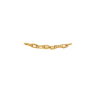 Gold chain necklace on a white background