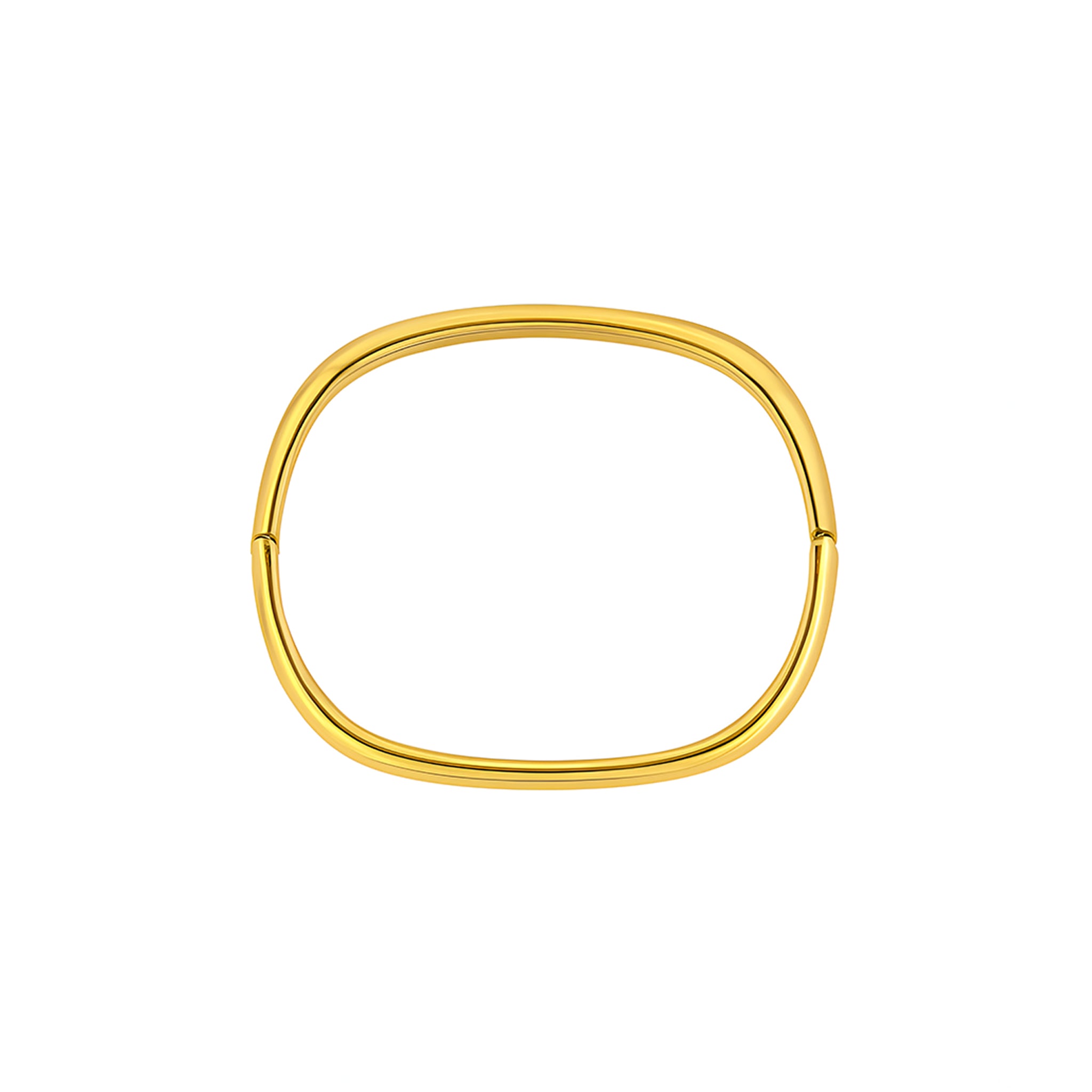 Gold bracelet on a white background