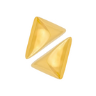 18K Gold-plated triangular stud earrings with a sleek, polished finish, offering a bold geometric statement.