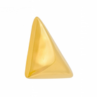 18K Gold-plated triangular stud earrings with a sleek, polished finish, offering a bold geometric statement.