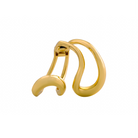 Gold-plated bracelet with intertwining curves and a glossy, minimalist design for a modern statement.