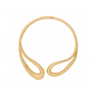 18K gold-plated open choker necklace featuring smooth, flowing curves and a sleek, minimalist design.