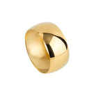 8K gold-plated wide bracelet with a smooth, polished finish, offering a bold and luxurious statement.
