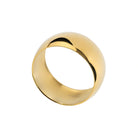8K gold-plated wide bracelet with a smooth, polished finish, offering a bold and luxurious statement.