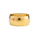 18K gold-plated wide bracelet with a smooth, polished finish, offering a bold and luxurious statement.
