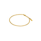 Gold chain bracelet on a white background