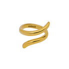 Gold spiral ring with 'embrell' branding on a white background