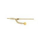 Lumen Pendant chain, 22K gold plated necklace with adjustable clasp detail.