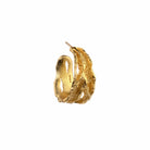 Hoops, 22K gold plated textured organic hoop earrings.