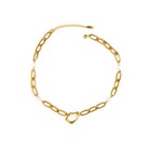 18K gold plated necklace on a white background